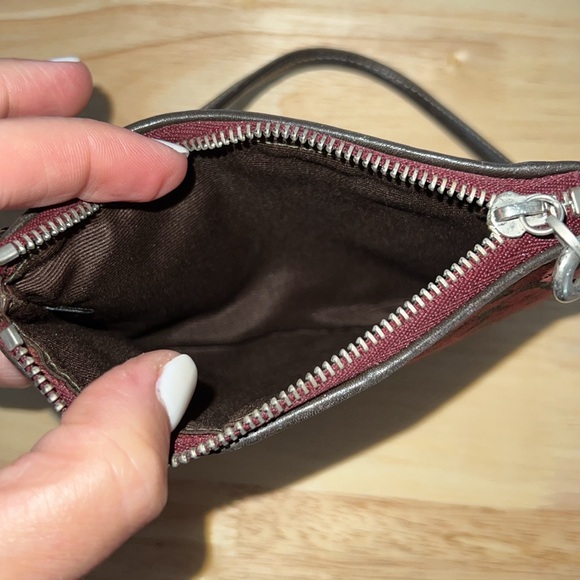 Coach Red and brown small wristlet - Picture 3 of 4